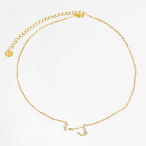 Zodiac Constellation Pendant (Scorpio) - Gold